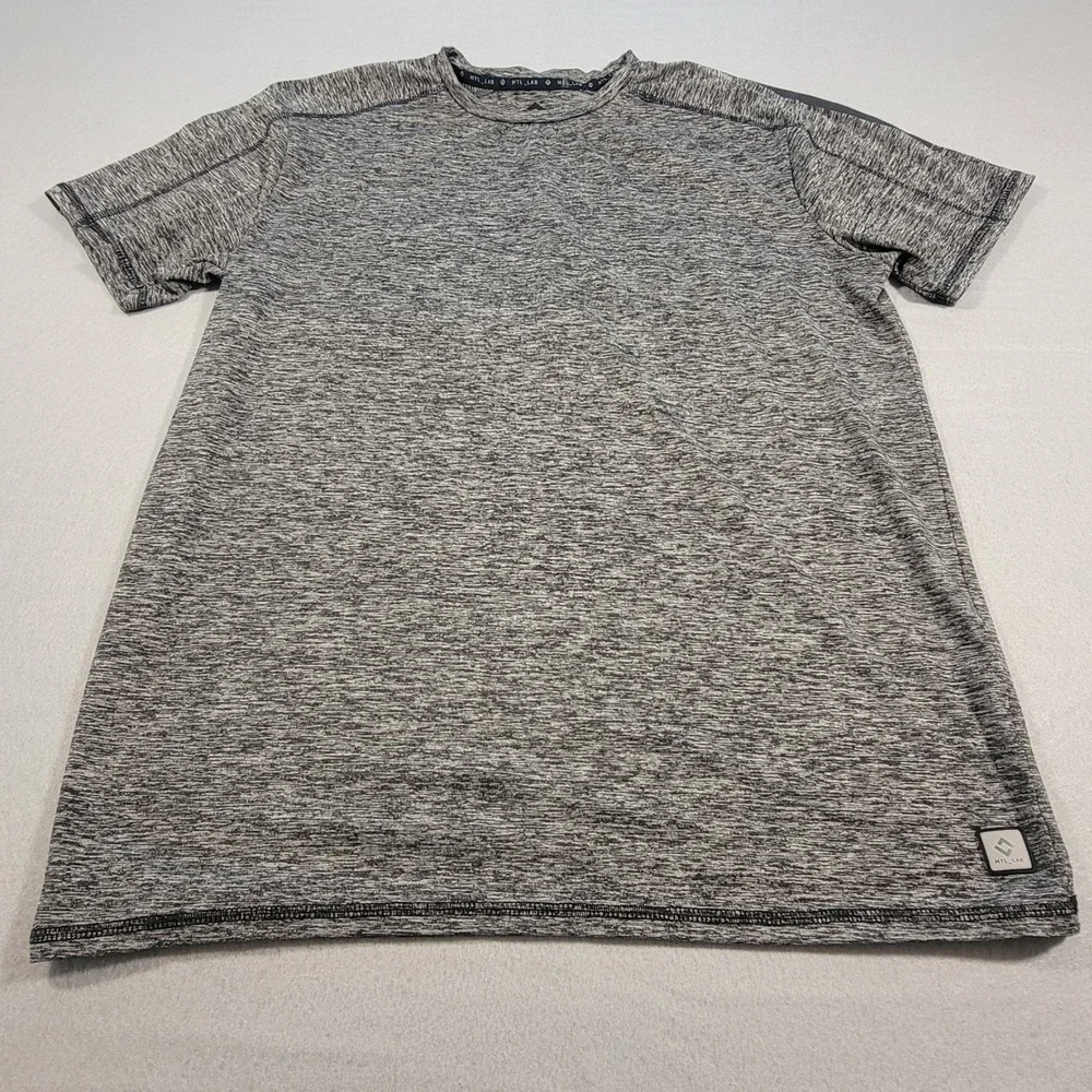 MTL LAB Performance Tee Gray Heather Activewear T-Shirt Workout Mens Size Medium - Picture 1 of 7